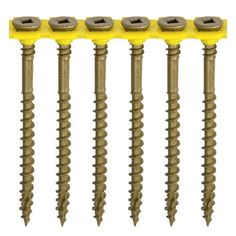 500 x TIMCO Collated C2 Deck-Fix Premium Countersunk Green Decking Screws - 4.5 x 65