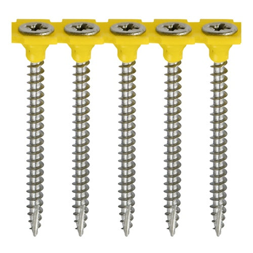 1000 x TIMCO Collated Classic Multi-Purpose Countersunk A2 Stainless Steel Woodcrews - 4.0 x 40