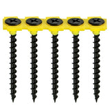 1000 x TIMCO Collated Drywall Coarse Thread Bugle Head Black Screws - 3.5 x 55