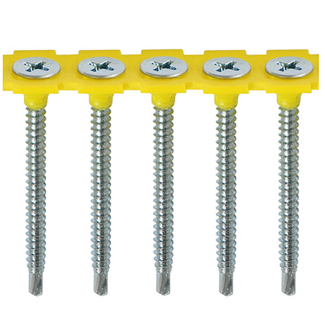 1000 x TIMCO Collated Drywall Self-Drilling Bugle Head Silver Screws - 3.5 x 50