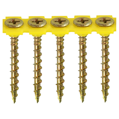 500 x TIMCO Collated Solo Countersunk Gold Woodscrews - 4.5 x 70