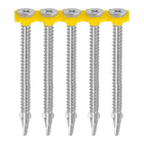 1000 x TIMCO Collated Self-Drilling Wing-Tip Steel to Timber Light Section Exterior Silver Screws  - 4.8 x 44