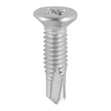 1000 x TIMCO Window Fabrication Screws Countersunk Facet PH Metric Thread Self-Drilling Point Martensitic Stainless Steel & Silver Organic - M4 x 16