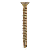 1000 x TIMCO Window Fabrication Screws Countersunk PH Self-Tapping Self-Drilling Point Yellow - 3.9 x 25