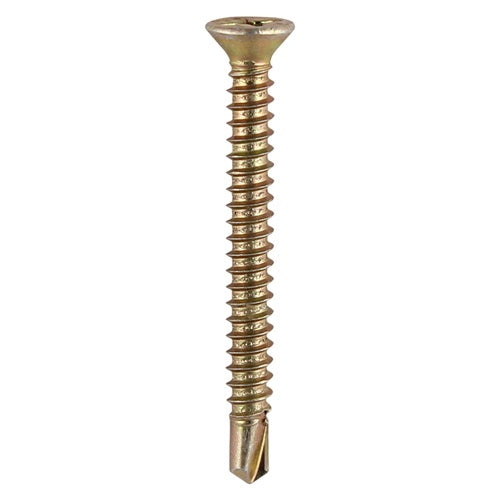 1000 x TIMCO Window Fabrication Screws Countersunk with Ribs PH Self-Tapping Self-Drilling Point Yellow - 3.9 x 16