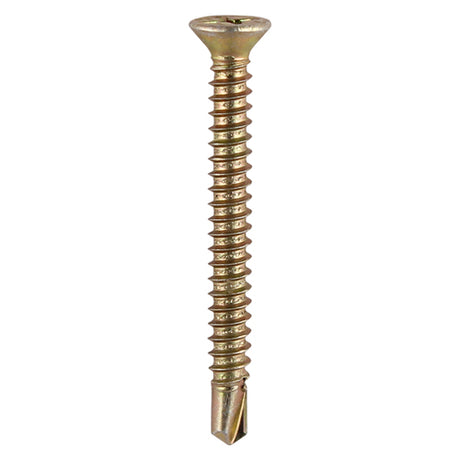 500 x TIMCO Window Fabrication Screws Countersunk PH Self-Tapping Self-Drilling Point Yellow - 3.9 x 45