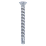 1000 x TIMCO Window Fabrication Screws Countersunk PH Self-Tapping Self-Drilling Point Zinc - 3.9 x 25