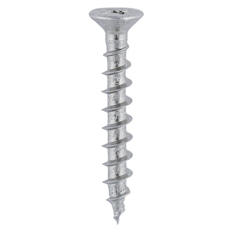 1000 x TIMCO Window Fabrication Screws Countersunk with Ribs PH Single Thread Gimlet Tip Stainless Steel - 4.3 x 20