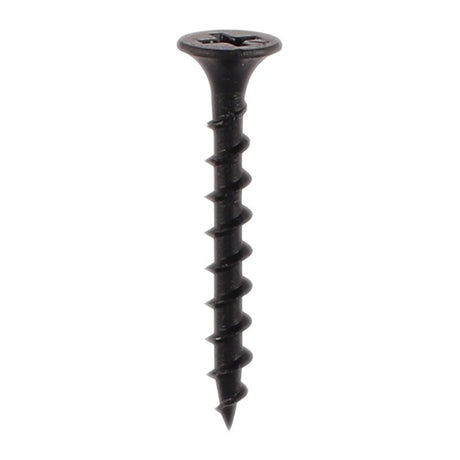 1000 x TIMCO Drywall Coarse Thread Bugle Head Black Screws - 3.5 x 25