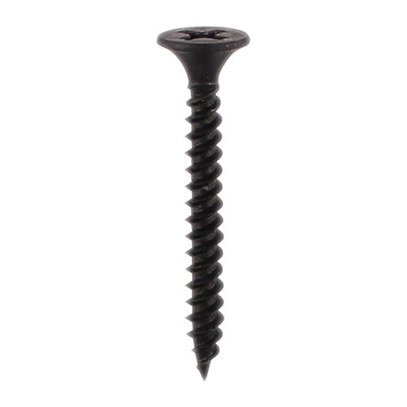 200 x TIMCO Drywall Fine Thread Bugle Head Black Screws - 3.5 x 38