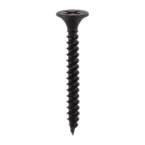 1000 x TIMCO Drywall Fine Thread Bugle Head Black Screws - 3.5 x 32