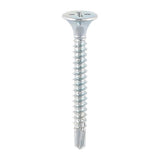 1000 x TIMCO Drywall Self-Drilling Bugle Head Silver Screws - 3.5 x 25