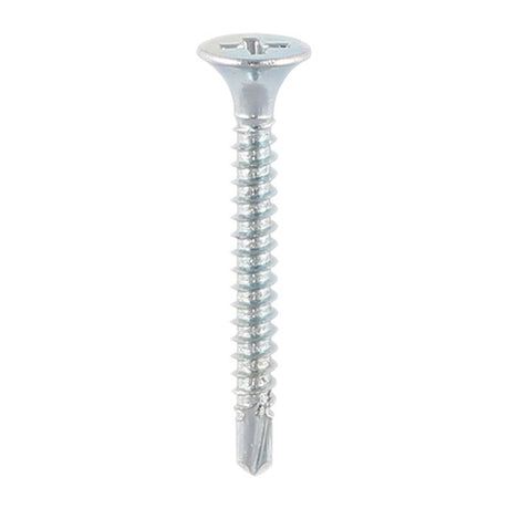 1000 x TIMCO Drywall Self-Drilling Bugle Head Silver Screws - 3.5 x 42