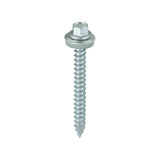 100 x TIMCO Slash Point Sheet Metal to Timber Screws Exterior Silver with EPDM Washer - 6.3 x 60