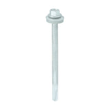 100 x TIMCO Self-Drilling Heavy Section Screws Exterior Silver with EPDM Washer - 5.5 x 80