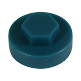 1000 x TIMCO Hex Head Cover Caps Ocean Blue - 16mm