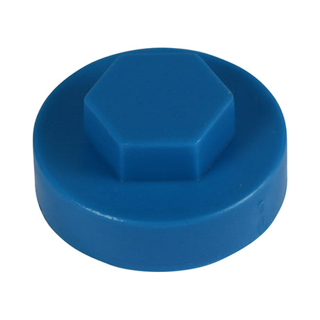 1000 x TIMCO Hex Head Cover Caps Solent Blue - 16mm