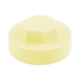 1000 x TIMCO Hex Head Cover Caps White (Creamy) - 16mm