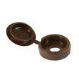 50 x TIMCO Hinged Screw Caps Large Brown - To fit 5.0 to 6.0 Screw