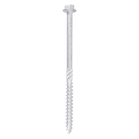 10 x TIMCO Heavy Duty Timber Screws Hex Flange Head Exterior Silver - 10 x 100