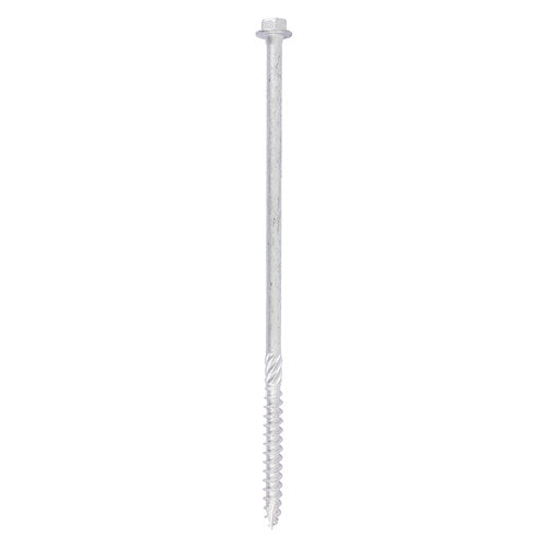 10 x TIMCO Heavy Duty Timber Screws Hex Flange Head Exterior Silver - 10 x 200