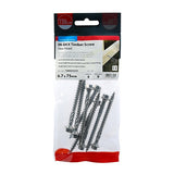 8 x TIMCO Timber Screws Hex Flange Head A4 Stainless Steel - 6.7 x 75