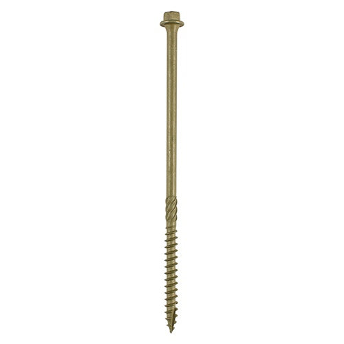 50 x TIMCO Timber Screws Hex Flange Head Exterior Green - 6.7 x 250