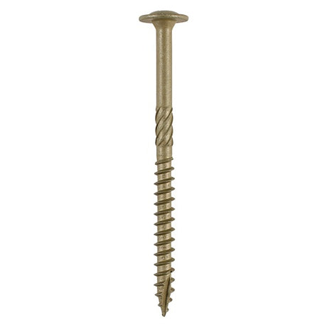 6 x TIMCO Wafer Head Exterior Green Timber Screws  - 6.7 x 95