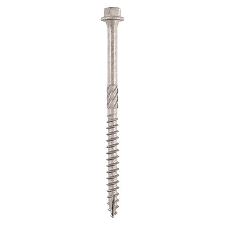 25 x TIMCO Timber Screws Hex Flange Head A4 Stainless Steel - 6.7 x 100