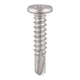 500 x TIMCO Self-Drilling Metal Framing Low Profile Pancake Head Exterior Silver Screws - 5.5 x 19