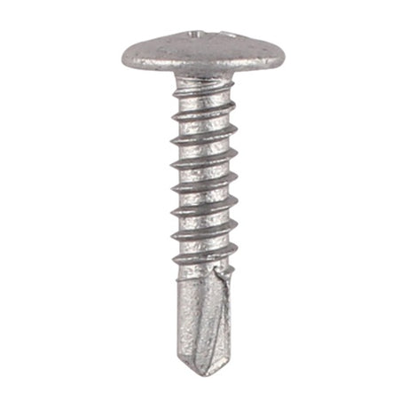 200 x TIMCO Self-Drilling Metal Framing Low Profile Wafer Head Exterior Silver Screws - 4.8 x 22