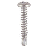 1000 x TIMCO Window Fabrication Screws Pan PH Self-Tapping Self-Drilling Point Martensitic Stainless Steel & Silver Organic - 4.2 x 16