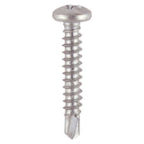 1000 x TIMCO Window Fabrication Screws Pan PH Self-Tapping Self-Drilling Point Martensitic Stainless Steel & Silver Organic - 4.2 x 13