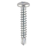 1000 x TIMCO Window Fabrication Screws Pan PH Self-Tapping Thread Self-Drilling Point Zinc - 4.2 x 16