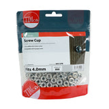 800 x TIMCO Screw Cups Nickel - To fit 8 Gauge Screws