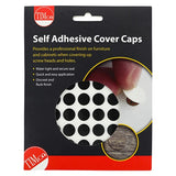 112 x TIMCO Self-Adhesive Screw Cover Caps Anthracite Grey - 13mm