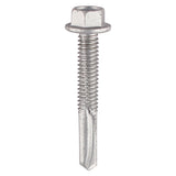 100 x TIMCO Self-Drilling Heavy Section Screws Exterior Silver - 5.5 x 65