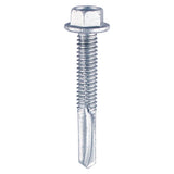 100 x TIMCO Self-Drilling Heavy Section Silver Screws - 5.5 x 80