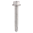 200 x TIMCO Self-Drilling Light Section Screws Exterior Silver - 5.5 x 25