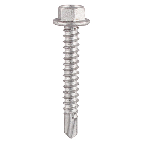 150 x TIMCO Self-Drilling Light Section Screws Exterior Silver - 5.5 x 38