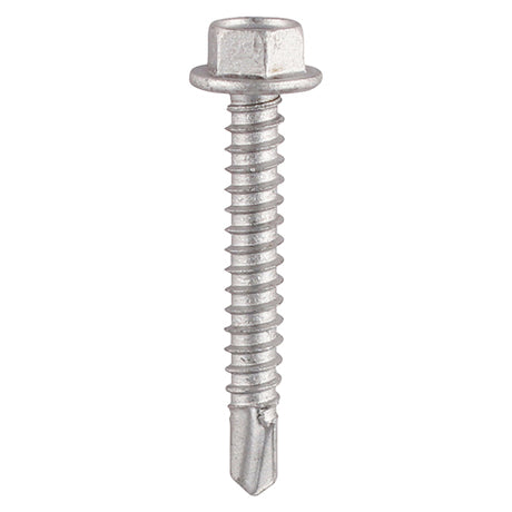 100 x TIMCO Self-Drilling Light Section Screws Exterior Silver - 5.5 x 19