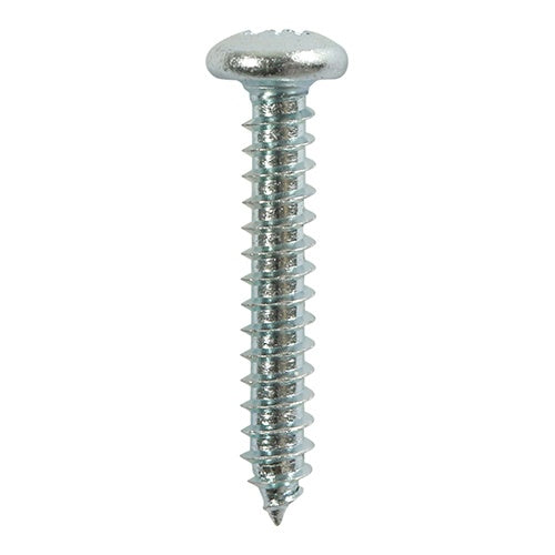 10 x TIMCO Self-Tapping Pan Head Silver Screws - 10 x 1/2