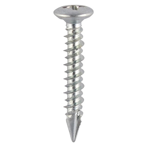 1000 x TIMCO Window Fabrication Screws Pan Countersunk PH High-Low Thread Slash Point Zinc - 4.3 x 25