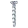 1000 x TIMCO Window Fabrication Screws Friction Stay Shallow Pan Countersunk PH Self-Tapping Self-Drilling Point Zinc - 3.9 x 16