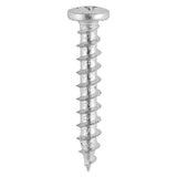 1000 x TIMCO Window Fabrication Screws Friction Stay Shallow Pan with Serrations PH Single Thread Gimlet Tip Stainless Steel - 4.8 x 25