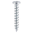 1000 x TIMCO Window Fabrication Screws Friction Stay Shallow Pan with Serrations PH Single Thread Gimlet Point Zinc - 4.8 x 16