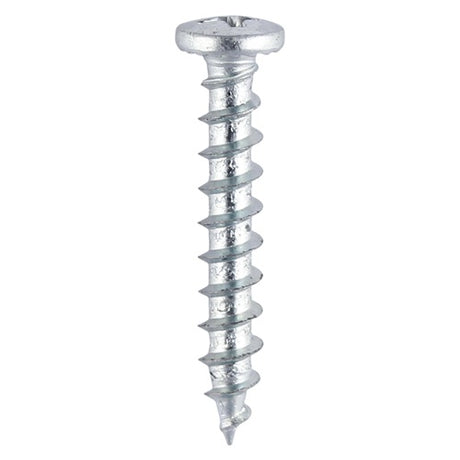 1000 x TIMCO Window Fabrication Screws Friction Stay Shallow Pan with Serrations PH Single Thread Gimlet Point Zinc - 4.8 x 25