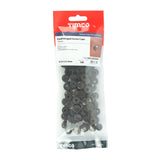 100 x TIMCO Hinged Screw Caps Small Brown - To fit 3.0 to 4.5 Screw