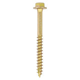 50 x TIMCO Solo Advanced Hex Head Gold Coach Woodscrews - 10.0 x 100