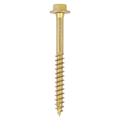 50 x TIMCO Solo Advanced Hex Head Gold Coach Woodscrews - 8.0 x 50